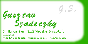 gusztav szadeczky business card